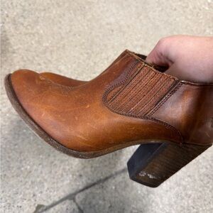 Frye Brown Leather Ankle Boots